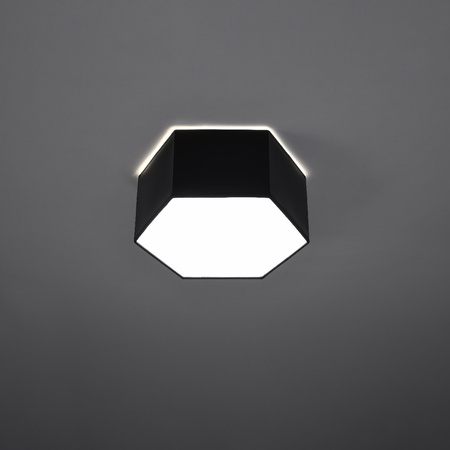 Stropné svietidlo na povrchovú montáž 2x E27 Plafond Polygonal Black Modern Sunde Sollux
