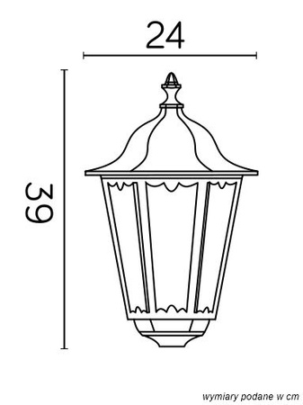 Hlava tienidla pre vonkajšie stojace záhradné svietidlo Retro Classic K 1018 E27 Su-Ma