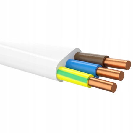 Elektrický inštalačný plochý kábel YDYp žo 450/750V 3x1,5mm 1m