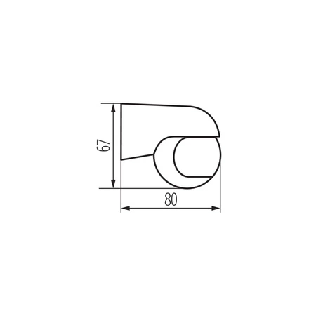 PIR senzor pohybu 8m 140° univerzálny IP44 povrchová montáž biely ALER KANLUX