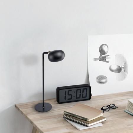 Stolná LED lampa 3W 300lm 5500K studená biela čierna stmievateľná Videx