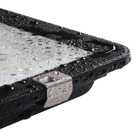 Halogénová LED lampa 200W 28000lm 4000K, neutrálna biela 110° IP65 IK08 čierna FL Kanlux