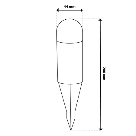 LED solárna záhradná lampa poháňaná stojacou bodovou hubou Vonkajší pól
