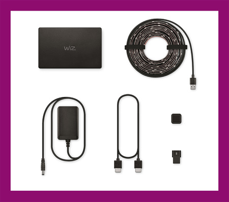 Inteligentný RGBIC LED pás pre 75"-85" monitor TV s HDMI Sync Box Wi-Fi WiZ