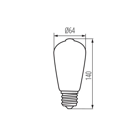 LED žiarovka E27 Edison ST64 7W = 60W 806lm 4000K neutrálna biela Clear XLED Filament Kanlux