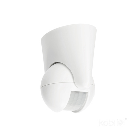 Vonkajší pohybový senzor LX39 IP44 180° PIR biely Premium Kobi