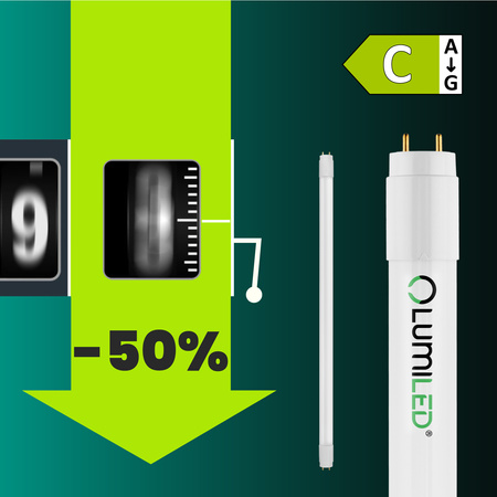 LED žiarivka G13 T8 TUBA 9W 4000K neutrálna biela 60cm 160lm/W Lumiled