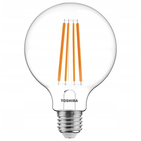 LED žiarovka E27 G95 9W = 75W 1055lm 2700K teplá biela Filament Stmievateľná TOSHIBA