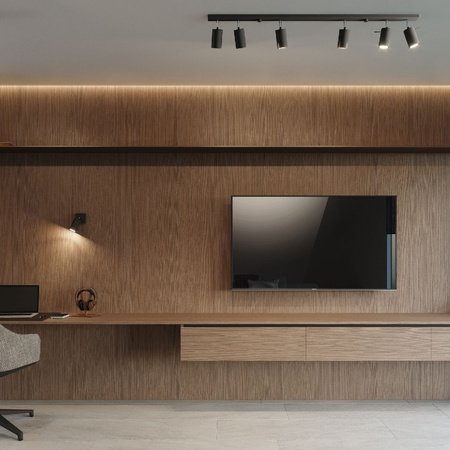 SPOT TUBA Povrchová montáž Reflektor 2x GU10 Tubular Black Moderné kruhové stropné svietidlo Sollux