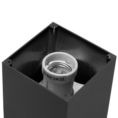 Záhradné stojace vonkajšie pólové svietidlo LED E27 čierne IP54 Malibu 50 cm Masterled