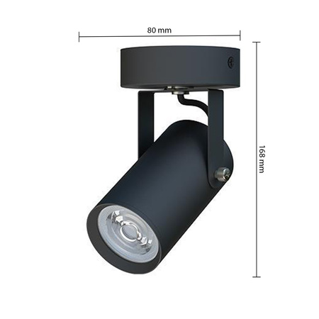 Nástenné svietidlo Reflektor Nástenné svietidlo Bodové GU10 Pohyblivé čierne Simon Masterled