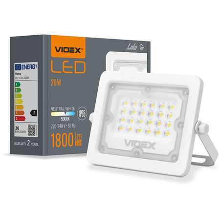 LED reflektor 20W 1800lm 5000K IP65 biely VIDEX LUCA