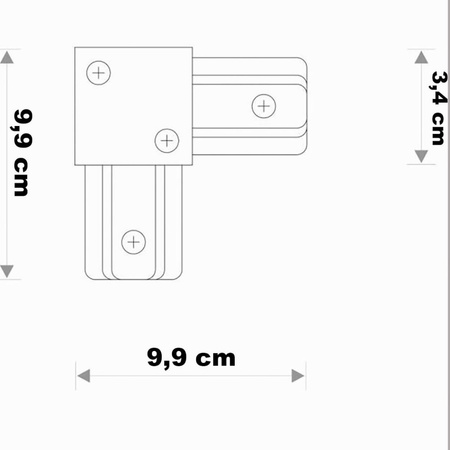 Spínač prípojnice osvetlenia 3-fázový typ L biely Masterled