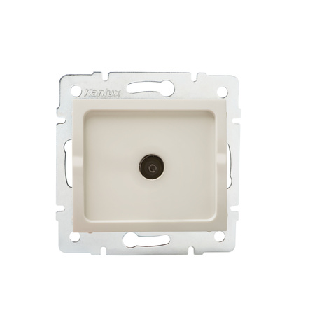Zásuvka koaxiálnej televíznej antény štvorcová béžová LOGI Kanlux
