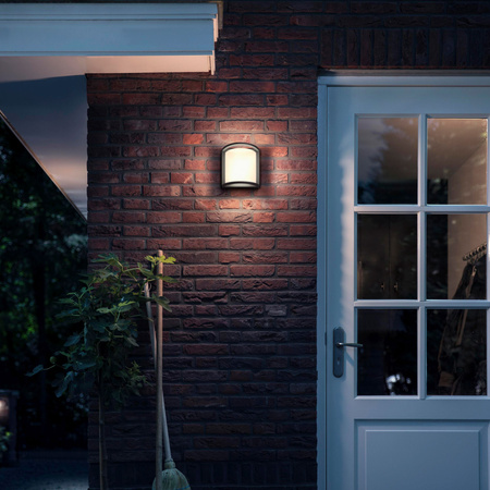 Záhradné nástenné svietidlo Vonkajšie fasádne svietidlo LED 3,8 W 800 lm 2700 K antracitová Samondra Ultra Efficient Philips