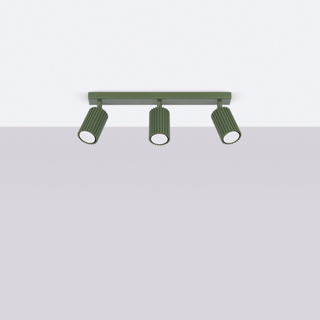 Bodové reflektorové stropné svietidlo Tuba 3x GU10 Olive Carbon Deep Space SL.1619 Sollux