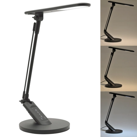 Stolná LED lampa 7W 400lm CCT 120° čierna stmievateľná Optimum Sanico Goldlux