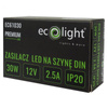 Napájací zdroj na DIN lištu pre LED pásky 30W 12V 2,5A IP20 PREMIUM Ecolight