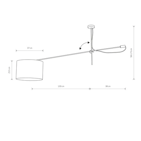 E27 Zlaté moderné stropné svietidlo VIPER 6641 Nowodvorski