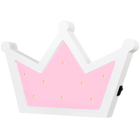 Sanico Goldlux White Pink Crown Dekoratívna lampa na batérie