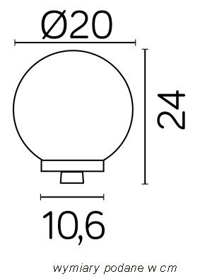 Vonkajšia záhradná lampa LED Sphere Classic G 200 Z 35 E27 IP43 24cm Su-Ma