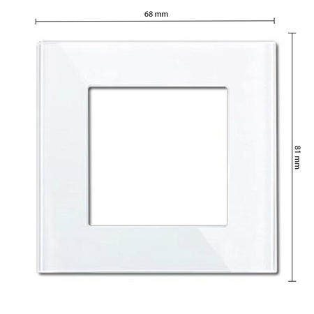 Sklenený rám zásuvky Single White Masterled