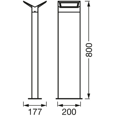 Vonkajšie stojace stožiare Záhradná lampa 9,5W 580lm 3000K IP44 Endura Ledvance Grey