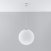 E27 Sférické biele chrómové minimalistické stropné závesné svietidlo Ugo Sollux