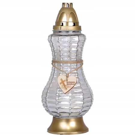 6x Sklenená sviečka pre drahého starého rodiča na hrob 40h za príspevok Celoročne 33cm