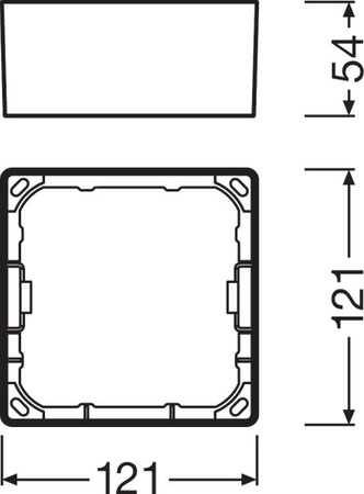 Rámček na povrchovú montáž pre svietidlá DOWNLIGHT Slim SQ105 LEDVANCE