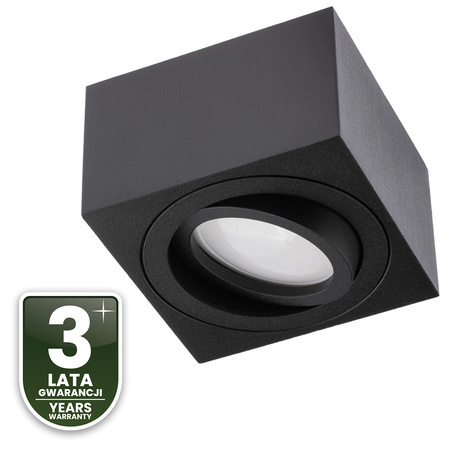 HALOGEN TUBE Spot Movable Square Black 50mm + LED náplň 5W 3000K AMAT-S LUMILED