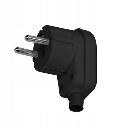 Elektrická uhlová zástrčka UNI-SCHUKO s uzemňovacím pásikom čierna ORNO