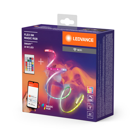LED pásik 24W RGB diaľkovo stmievateľný 5m SMART+ WiFi Flex Ledvance