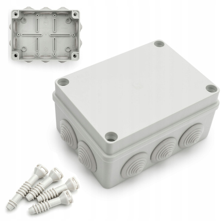 Hermetická inštalačná krabica na povrch S-BOX 406 190x140x70 IP65 10 vývodiek PAWBOL