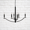 Dekoratívne závesné stropné svietidlo 6x E14 Black Hims Sanico Goldlux