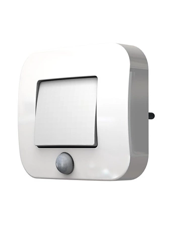 LED zásuvka Orientácia Nočné svetlo 3000K teplá biela so senzorom pohybu Biela Lunetta Ledvance