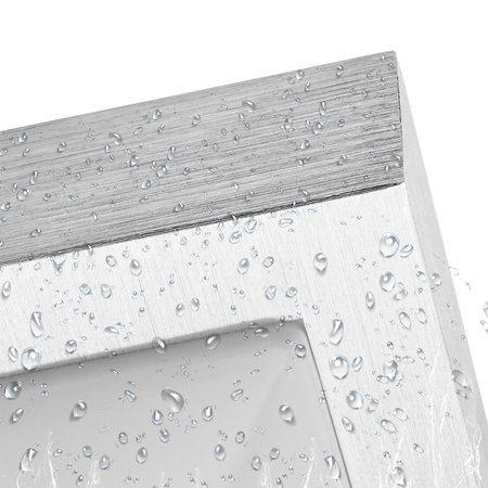 Plafond Stropné svietidlo 2x E27 Kúpeľňa Povrchová montáž 140° so senzorom pohybu IP44 Square Silver Solen Masterled