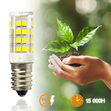 6x LED žiarovka do chladničky T25 E14 5W = 40W 470lm 6500K, studená biela 320° LUMILED