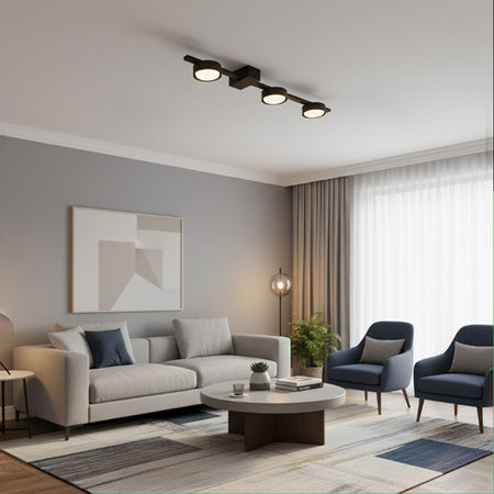 Stropné svietidlo OVILO LED halogénové svietidlo 3x GX53 Bodové nástenné svietidlo Reflektor LUMILED