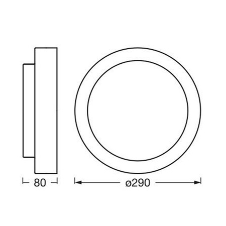Stropné svietidlo Plafond E27 Nikel 29cm Orbis Ledvance