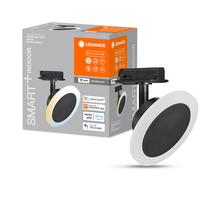 LED reflektor 6,5W 350lm CCT pohyblivý stmievateľný čierny SMART+ WiFi Tracklight Circle Ledvance