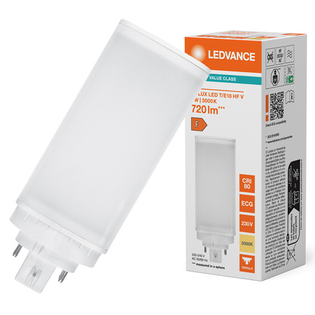 LED žiarivka GX24q-2 7W = 18W 720lm 3000K, teplá biela Dulux T/E HF & AC Ledvance
