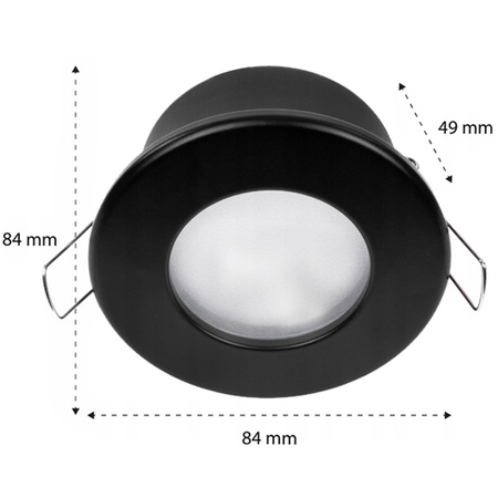 Spot GU10 Kruhový čierny halogénový podhľad