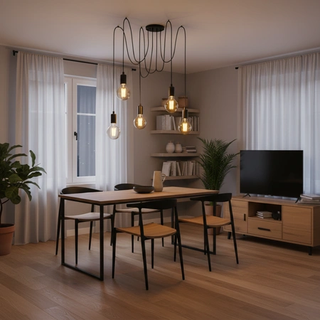 ARANE PAZYK 5 ramienkové stropné závesné svietidlo pre LED 5x E27 LUMILED