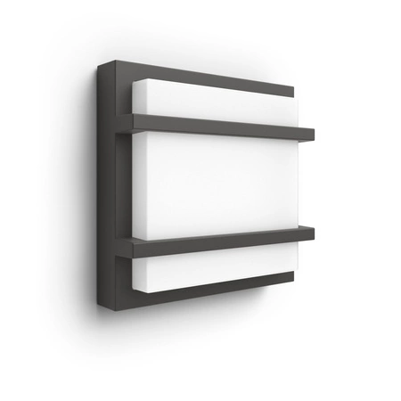 Záhradné nástenné svietidlo Vonkajšie fasádne svietidlo LED 12W 1200lm 2700K IP44 Antracit Petronia Philips