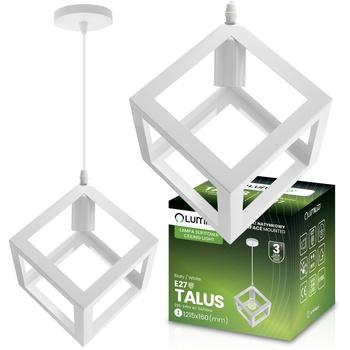 TALUS geometrické štvorcové závesné svietidlo ZWIS pre LED biela 1x E27 LUMILED