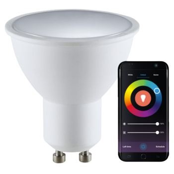 LED žiarovka GU10 5,5W 400lm 2700-6500K CCT RGB 100° Stmievateľná WiFi Tuya WIFI SMART Sanico Goldlux