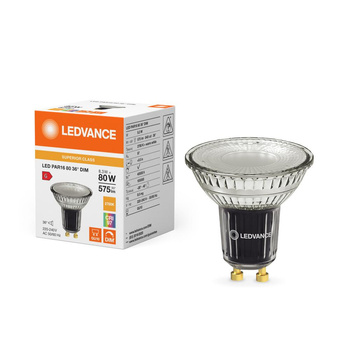 LED žiarovka GU10 PAR16 8,3W = 80W 575lm 2700K teplá biela 36° CRI97 Stmievateľná Ledvance