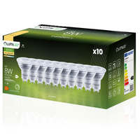 10x LED GU10 reflektor PAR16 8W = 80W 650lm 3000K teplý 36° stmívatelný LUMILED