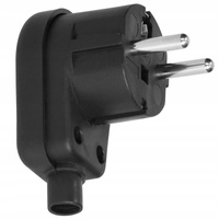 Elektrická uhlová zástrčka UNI-SCHUKO s uzemňovacím pásikom čierna ORNO